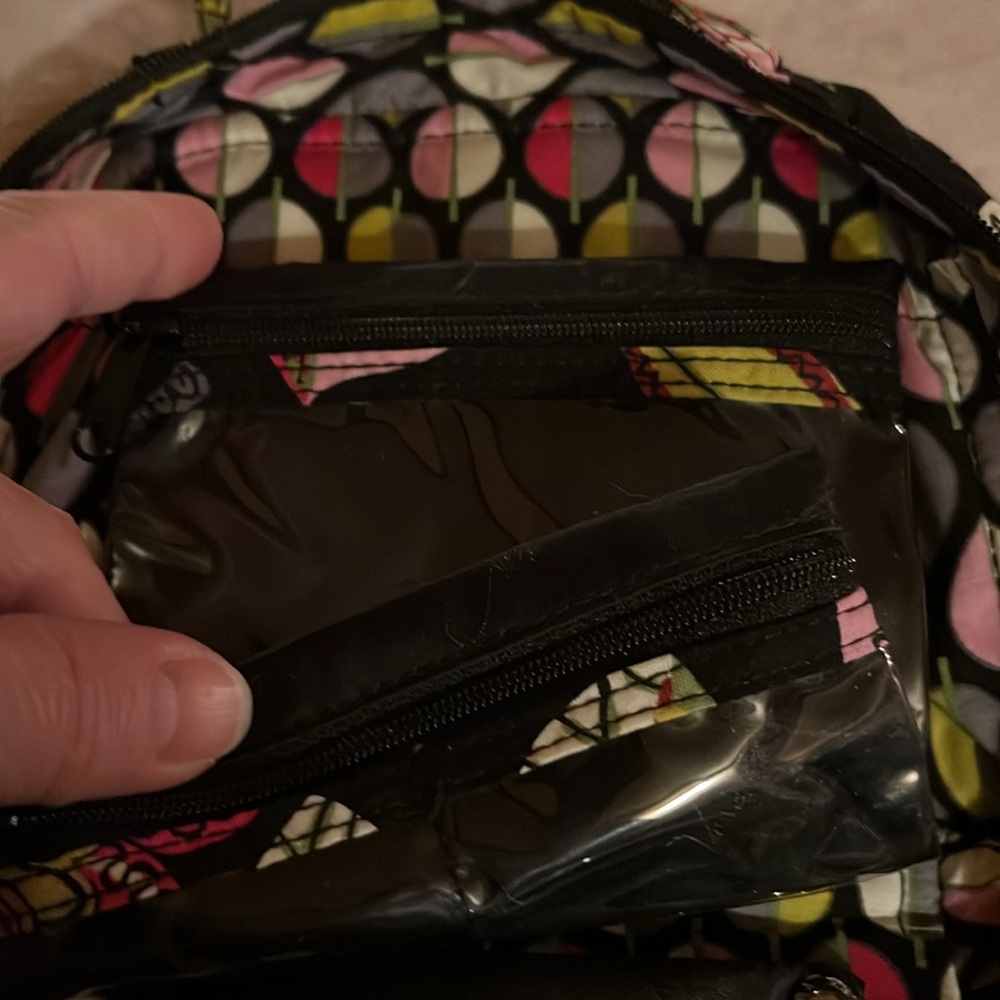 Vera Bradley Moon BloomsTravel Organizer Retail
store NWT Black Pink Flowers - Picture 7 of 7